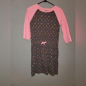 Cat and Jack Dress Gray Hearts 14/16